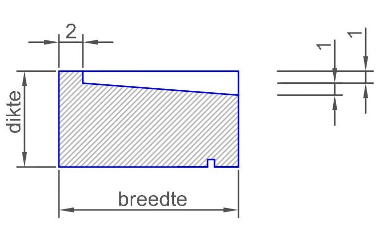 Appui de fenêtre avec rebord et gouttière