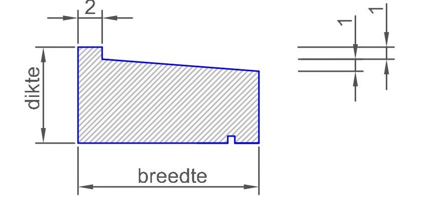 Appui de fenêtre avec finition et gouttière