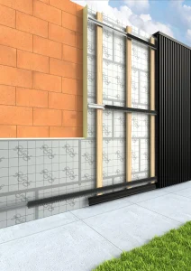 Mounting facade cladding with profile example